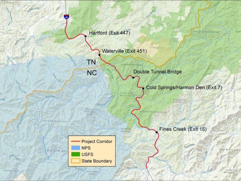 I-40 Pigeon River Gorge Project Area - Safe Passage